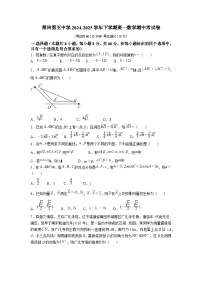 福建省莆田市莆田第五中学2024-2025学年高一下学期期中考试 数学试卷【含答案】