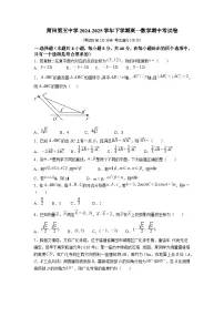 福建省莆田市莆田第五中学2024-2025学年高一下学期期中考试 数学试卷【含答案】