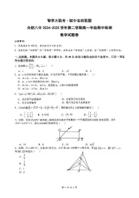 安徽省智学大联考·皖中名校联盟2024-2025学年高一下学期期中检测 数学试卷【含答案】
