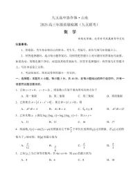 数学丨山东省九五高中协作体2025高三下学期5月质量试卷及答案