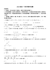 广西南宁市第三中学五象校区2023-2024学年高一下学期5月段考 数学试卷（含解析）