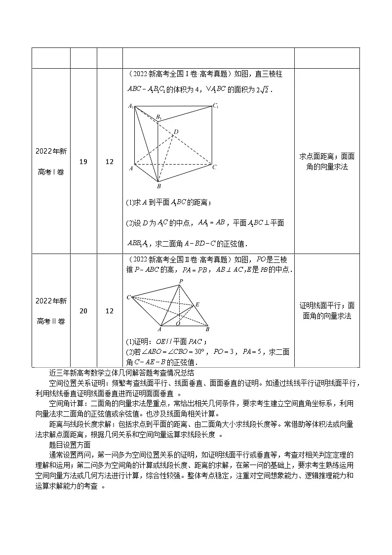 2025年高考数学三轮复习考前冲刺练习02 立体几何(解答题)(教师版)第3页