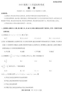 湖南省天壹名校联盟2025届高三5月适应性考试数学（含答案）