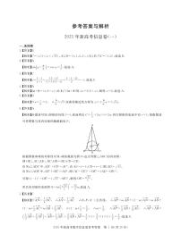 2025年高三湖北省新高考信息卷（一）数学含答案解析