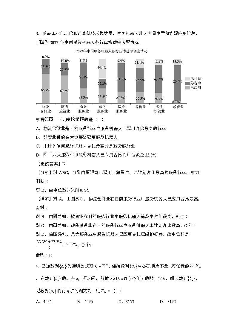 2023~2024学年安徽滁州定远高考冲刺数学试题{四模}带解析第2页