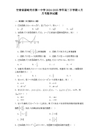 甘肃省嘉峪关市第一中学2024-2025学年高二下学期4月月考数学试题（含解析）