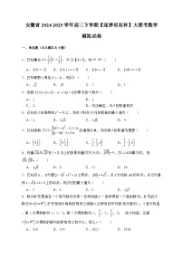 安徽省2024-2025学年高三下学期【逐梦星辰杯】大联考数学模拟试卷（含解析）
