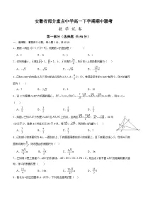 安徽省部分重点中学2024-2025学年高一下学期期中联考 数学试题【含答案】