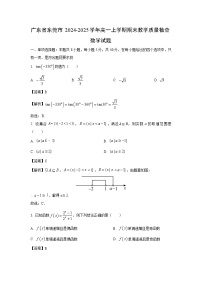 广东省东莞市2024-2025学年高一上学期期末教学质量检查数学试题（解析版）