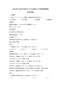 山东省九五高中协作体2025届高三下学期质量检测数学试卷（解析版）