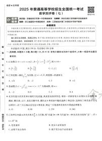 2025年高三数学高考模拟题《金考卷·百校联盟·高考测评卷七（新高考版）》及其答案