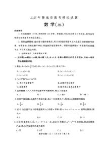 2025届山东省聊城市高三三模 数学试题及答案