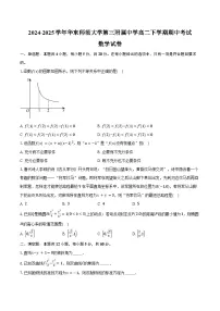 2024-2025学年上海市华东师范大学第三附属中学高二下学期期中考试数学试卷（含答案）