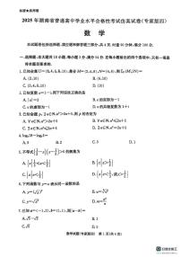 2025年湖南省普通高中学业水平合格性考试仿真试卷（专家版四）数学试题（中考模拟）