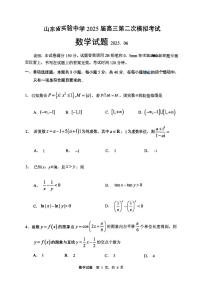 2025届山东省实验中学高三二模考试 数学试题及答案