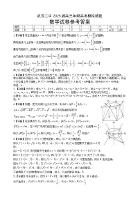 湖北省武汉市第二中学2025届高三下学期5月模拟考试数学试题（Word版附答案）