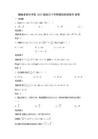 湖南省部分学校2025届高三下学期模拟测试数学试卷（解析版）