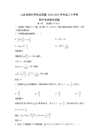 山东省德州市优高联盟2024-2025学年高二下学期期中考试数学试卷（解析版）