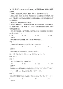 河北省廊坊市2024-2025学年高二下学期期中考试数学试卷(解析版)