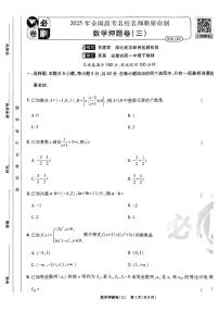 2025高考必刷卷押题卷数学试卷三（新高考）（含答案）