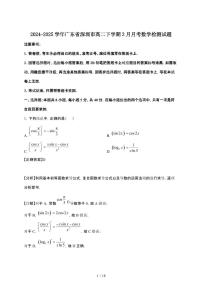 2024_2025学年 广东深圳高二第二学期3月月考数学试卷[附解析]