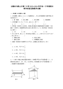 安徽省马鞍山市第二中学2023−2024学年高一下学期期末教学质量监测 数学试题（含解析）