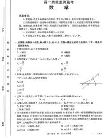山东省部分学校2024-2025学年高一下学期5月质量监测联合调考 数学试题