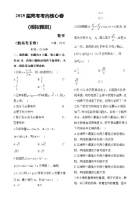 2025届高考考向核心卷（模拟预测） 数学（新高考Ⅱ卷）-A4