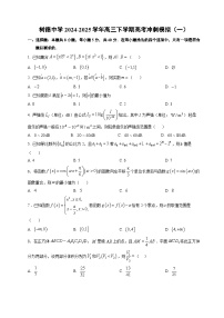 四川省成都市树德中学2024-2025学年高三下学期高考冲刺模拟（一） 数学试题【含答案】