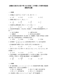 安徽省合肥市示范中学2025届高三下学期5月教学质量检测 数学试题（含解析）