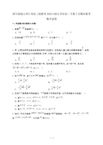 四川省眉山市仁寿县三校联考2023−2024学年高一下册7月期末联考数学试卷[附解析]