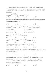 湖北省襄阳市2023-2024学年高二上学期12月月考数学试卷[附解析]