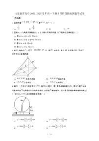 山东省青岛市2024_2025学年高一下册5月阶段性检测数学试卷[附解析]