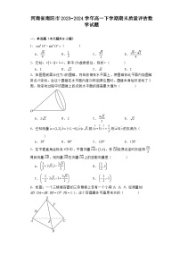 河南省南阳市2023−2024学年高一下学期期末质量评估 数学试题（含解析）