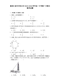 黑龙江省齐齐哈尔市2023−2024学年高一下学期7月期末 数学试题（含解析）