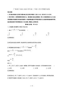 广西南宁2024-2025学年高二下册3月月考数学试卷[附解析]