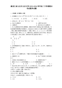 黑龙江省大庆市大庆中学2023−2024学年高二下学期期末考试 数学试题（含解析）