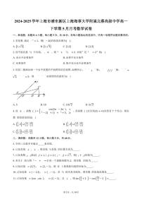 上海市浦东新区上海海事大学附属北蔡高级中学2024-2025学年高一（下）5月月考数学试卷（含答案）