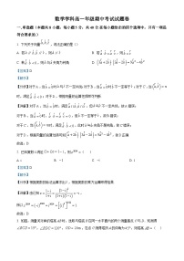 广东省东莞市翰林实验学校2024~2025学年高一下册期中考试数学试题【附解析】