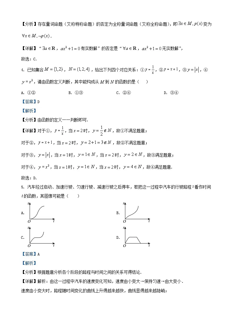 湖南省长沙市2024_2025学年高一数学上学期期中检测试题含解析第2页