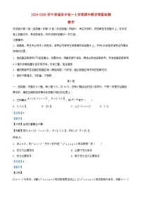 河南省信阳市罗山县2024_2025学年高一数学上学期11月期中试题含解析