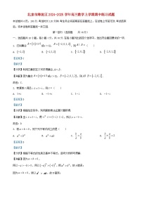 北京市海淀区2024_2025学年高三数学上学期期中练习试题含解析
