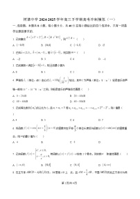 四川省成都市树德中学2024-2025学年高三下学期高考冲刺模拟（一）数学试题（Word版附解析）