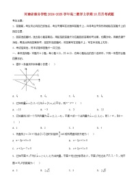 河南省部分学校2024_2025学年高二数学上学期10月月考试题