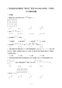 广西壮族自治区贵港市“贵百河”联考2024~2025学年高二下册5月月考数学试卷【附解析】