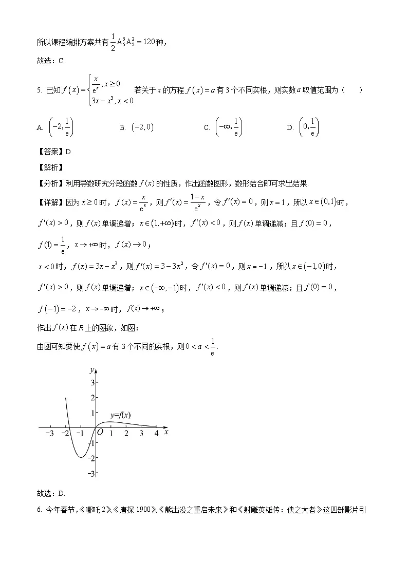 内蒙古赤峰市赤峰二中2024-2025学年高二下学期第二次月考数学试题(解析)第3页