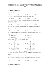 河南省新乡市2023−2024学年高二下学期期末测试 数学试题（含解析）