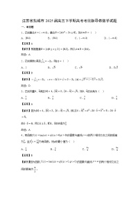 江苏省盐城市2025届高三下学期高考考前指导卷数学试卷（解析版）高考模拟