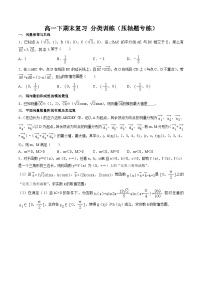 2025年人教A版高中数学必修二 高一下期末复习分类训练（压轴题专练）（2份，原卷版+解析版）