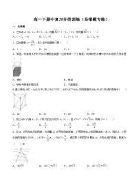 2025年人教A版高中数学必修二 高一下期中复习分类训练（易错题专练）（2份，原卷版+解析版）